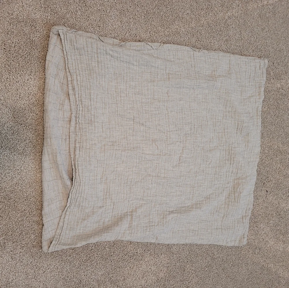 Anthropologie Textured Cheveron Grey Sham